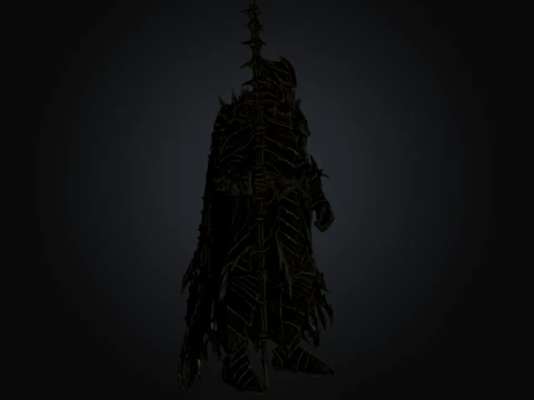 Black Garden Knight 3D Model
