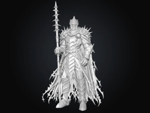 Black Garden Knight 3D Model