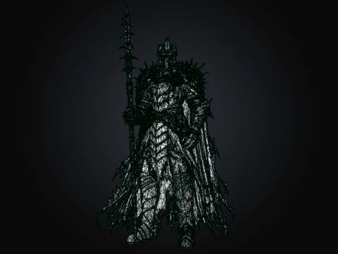 Black Garden Knight 3D Model