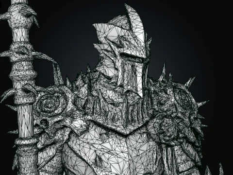 Black Garden Knight 3D Model
