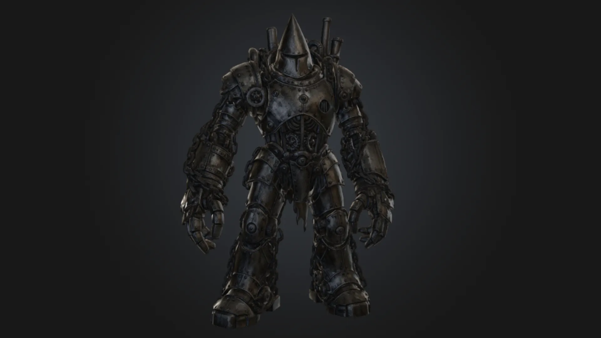 Industrial Clockwork Juggernaut 3D Model .c4d .max .obj .3ds .fbx .stl .blend 