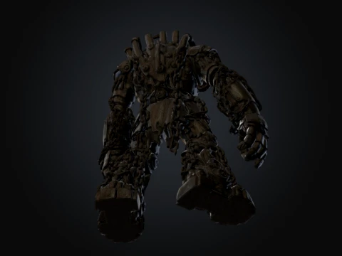 Industrial Clockwork Juggernaut 3D Model