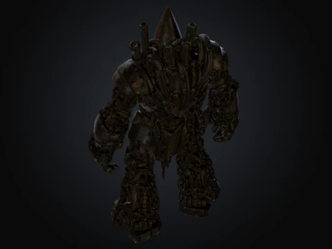 Industrial Clockwork Juggernaut 3D Model