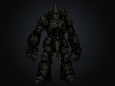 Industrial Clockwork Juggernaut 3D Model