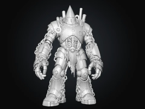 Industrial Clockwork Juggernaut 3D Model