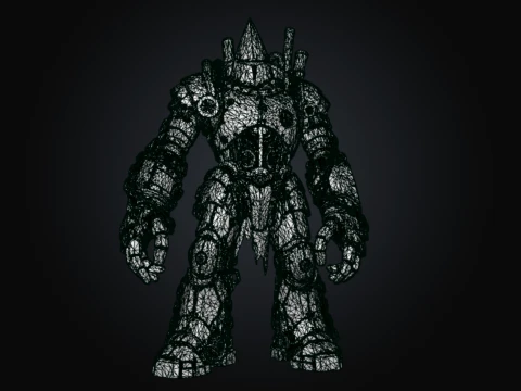 Industrial Clockwork Juggernaut 3D Model