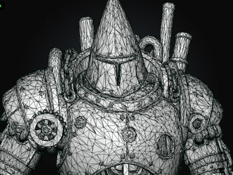 Industrial Clockwork Juggernaut 3D Model