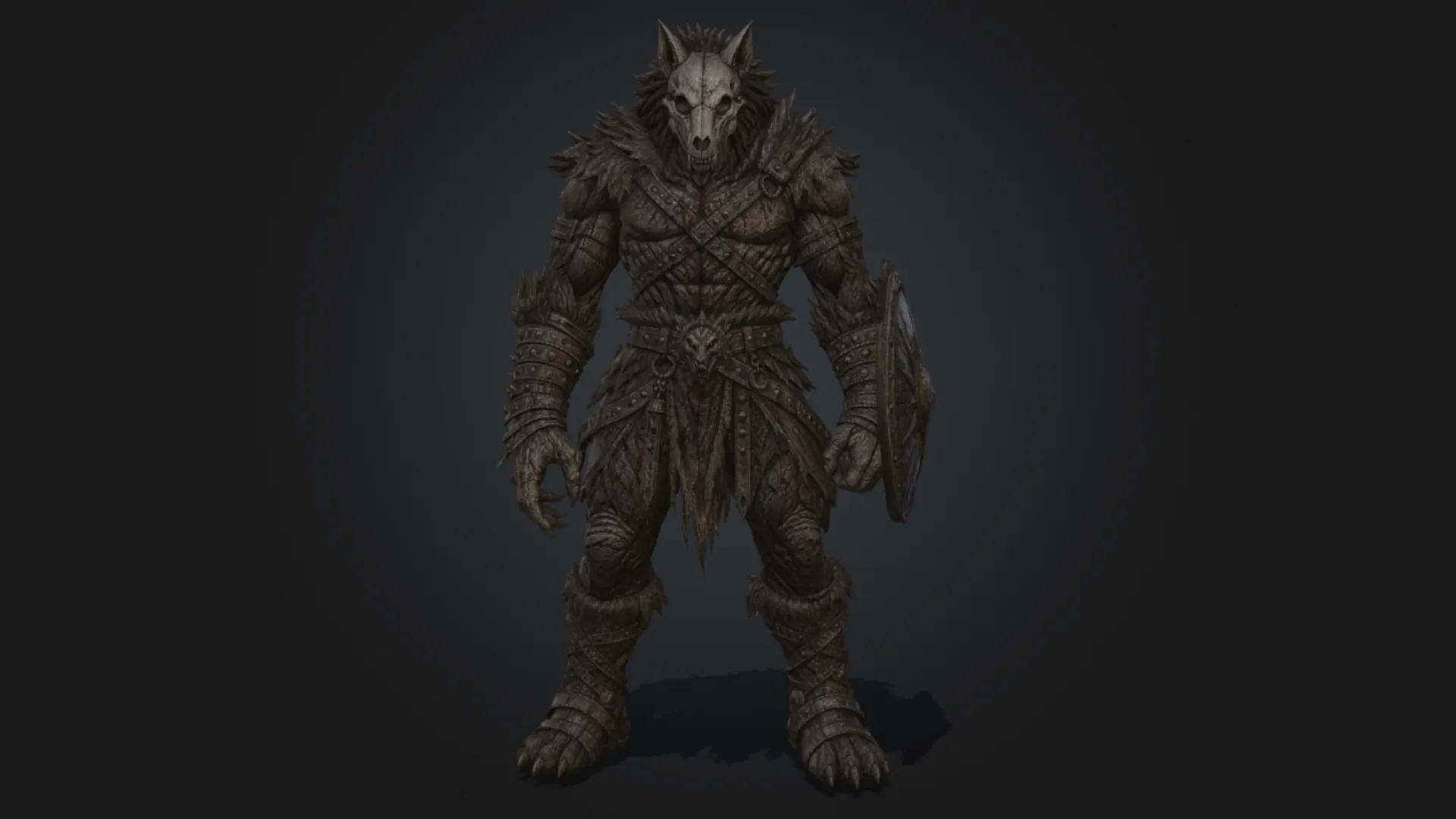 Barbaric Vargr Apex 3D Model .c4d .max .obj .3ds .fbx .stl .blend 
