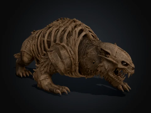 Sutured Beast 3D Model