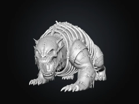 Sutured Beast 3D Model