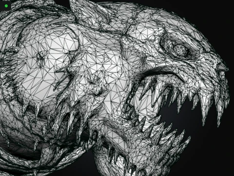 Sutured Beast 3D Model