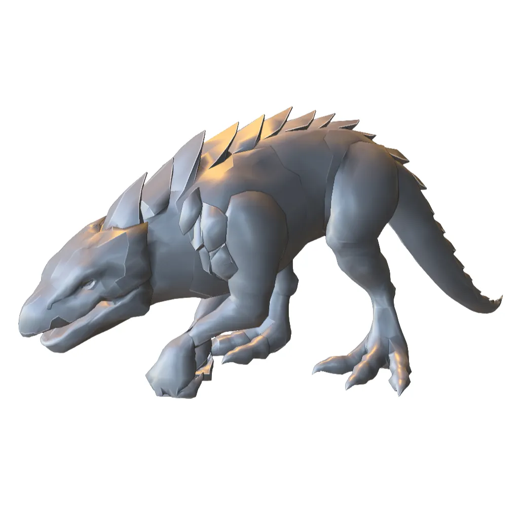 기갑 공상 과학 도마뱀 생물 3D 프린트 모델 .c4d .max .obj .3ds .fbx .stl .blend 