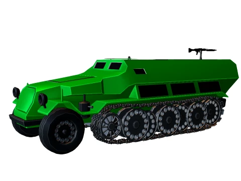 WW2 Half-Track Armored Personnel Carrier APC 3D Print Model