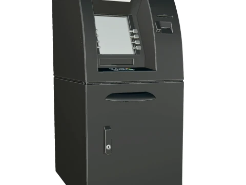 Terminal ATM de guichet automatique moderne Modèles 3D en vedette