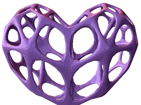 Cuore di Voronoi Modello di stampa 3D