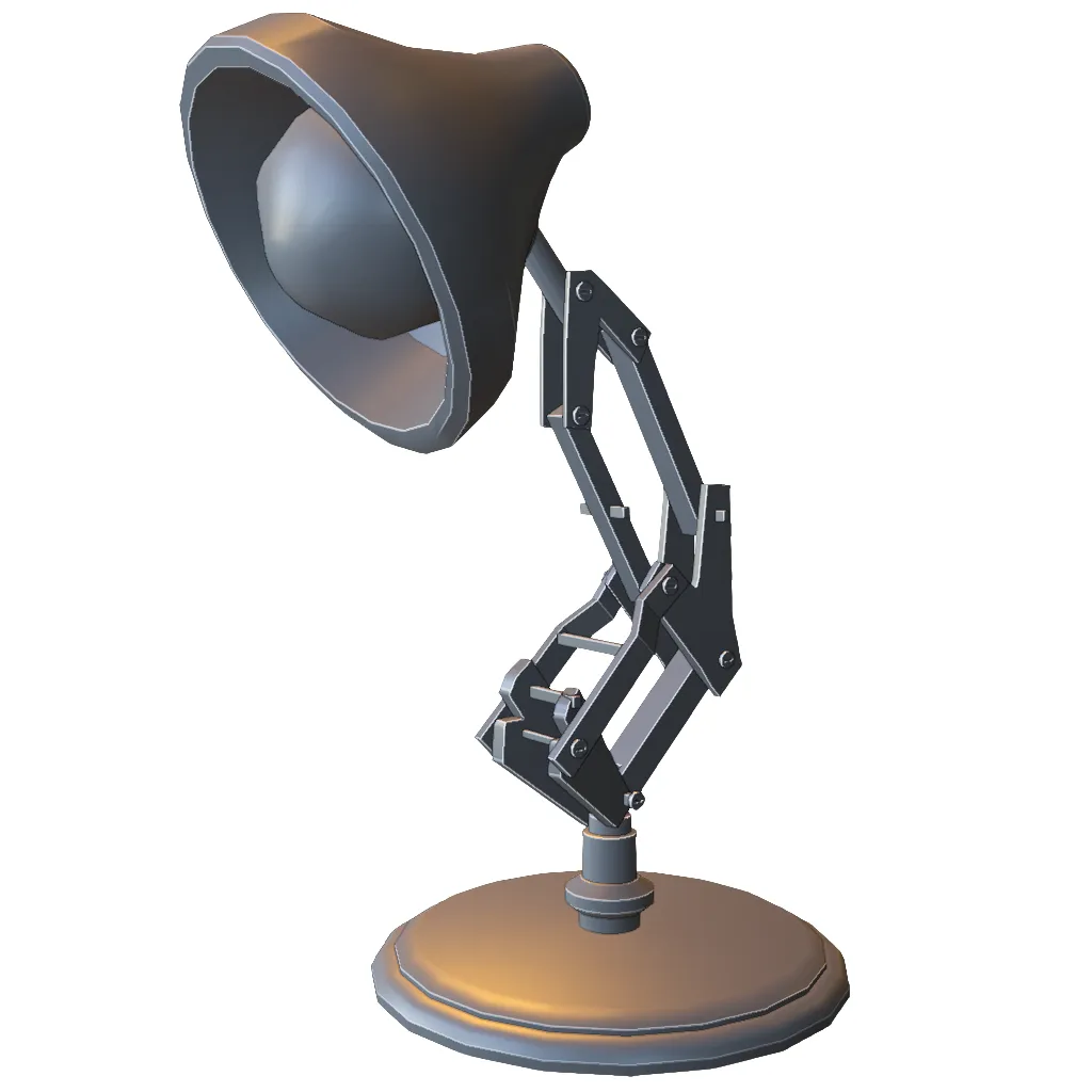 Adjustable Pixar Style Desk Lamp 3D Print Model .c4d .max .obj .3ds .fbx .stl .blend 