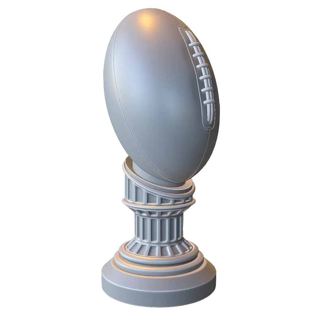 American Football Trophy 3D Print Model .c4d .max .obj .3ds .fbx .stl .blend 