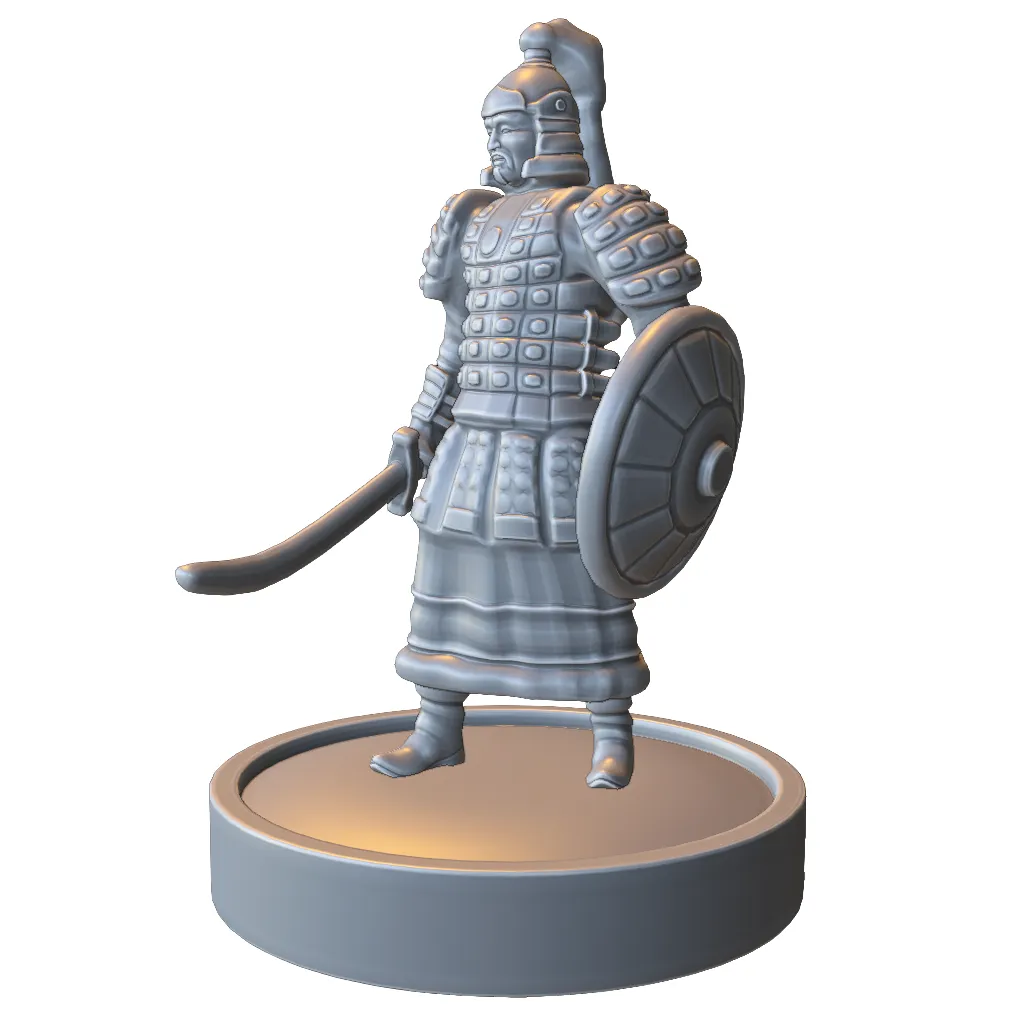Ancient Chinese Warrior Miniature 3D Print Model .c4d .max .obj .3ds .fbx .stl .blend
