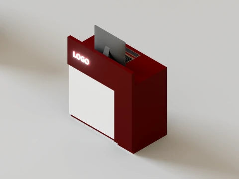 モダンでシンプルなフロントデスク 3Dモデル