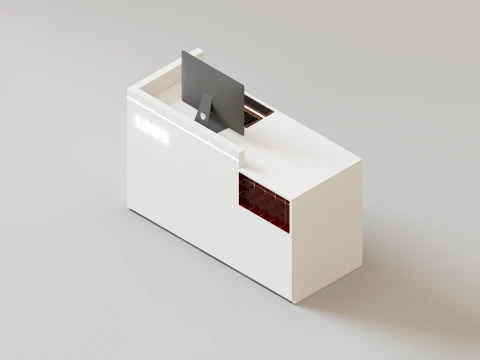 Modern minimalist reception desk 3D Model