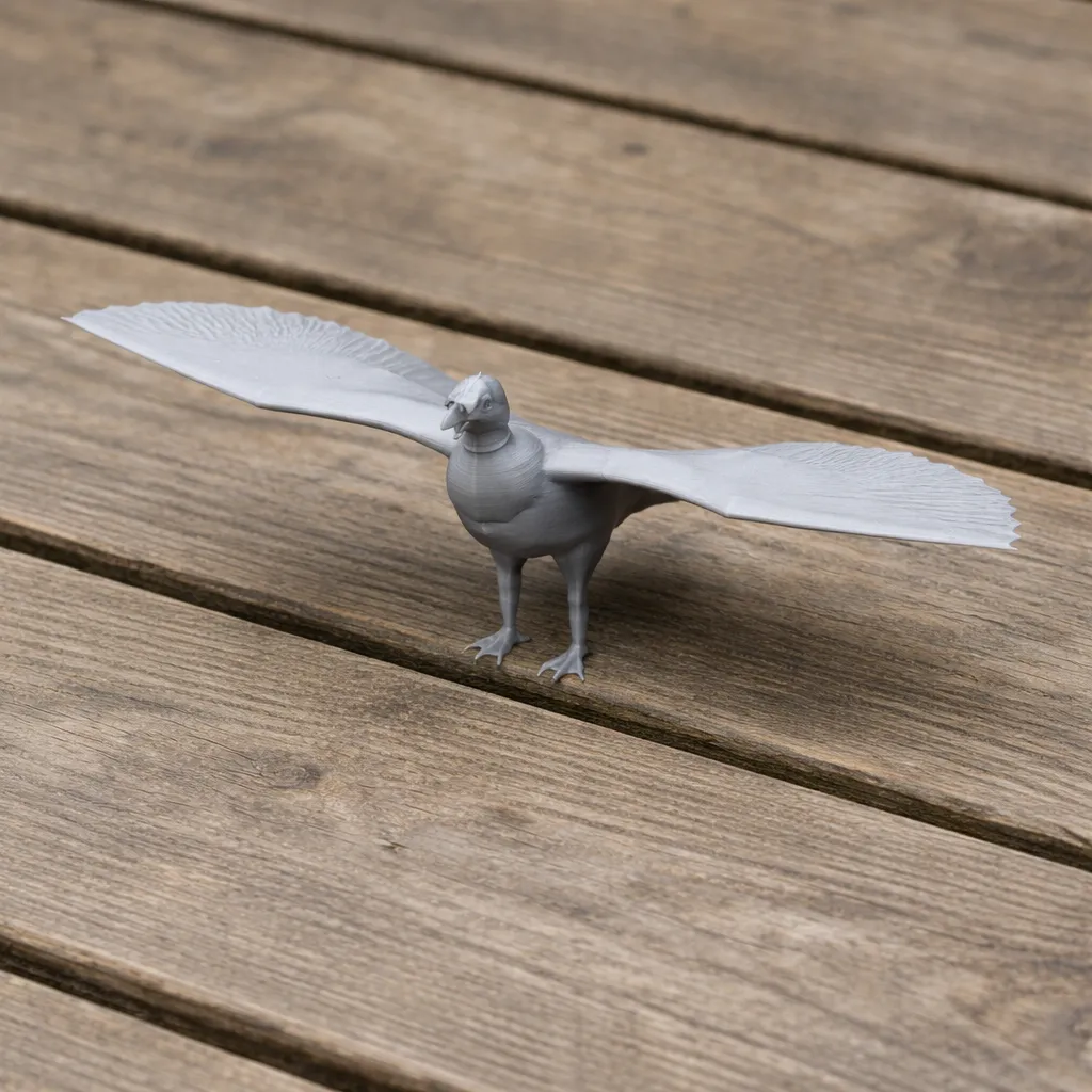 New World Vulture 3D Model .c4d .max .obj .3ds .fbx .stl .blend 