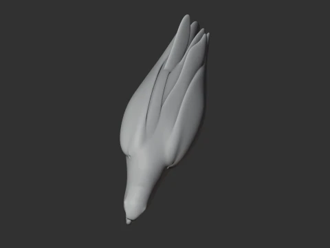 African Grey Parrot 3D Model