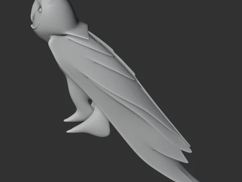 Barn Owl 3D Model