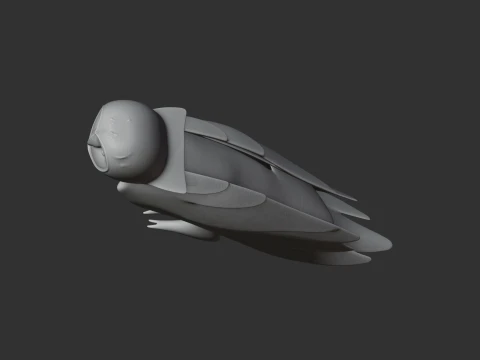 Barn Owl 3D Model