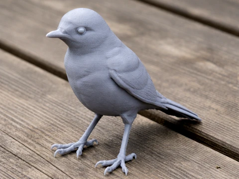 Wagtail Bird 3D Model