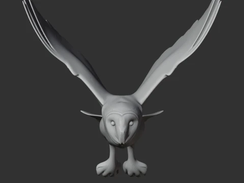 American barn owl 3D Model