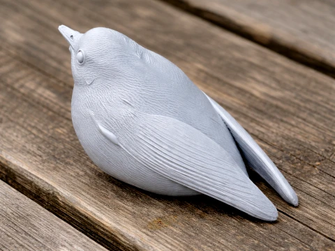 Ashy-throated warbler 3D Model