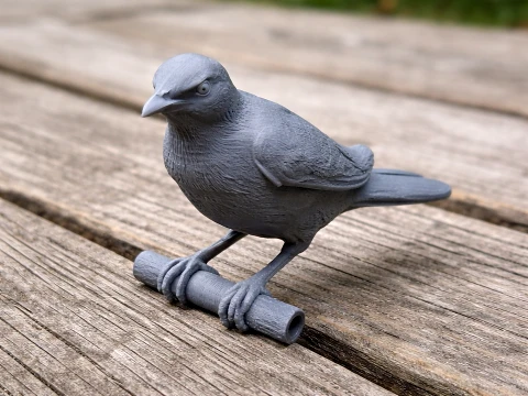 Asian glossy starling 3D Model