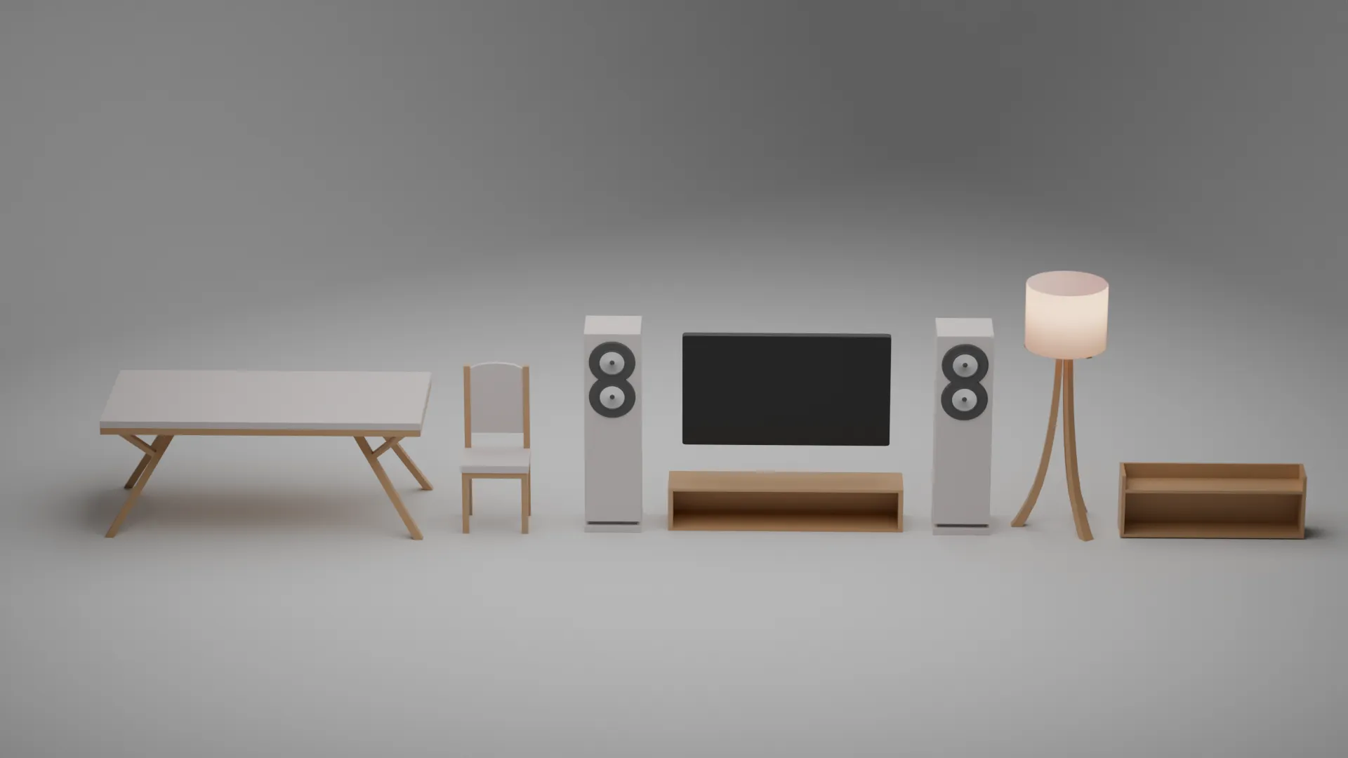 Furniture collection 3D Model .c4d .max .obj .3ds .fbx .stl .blend 