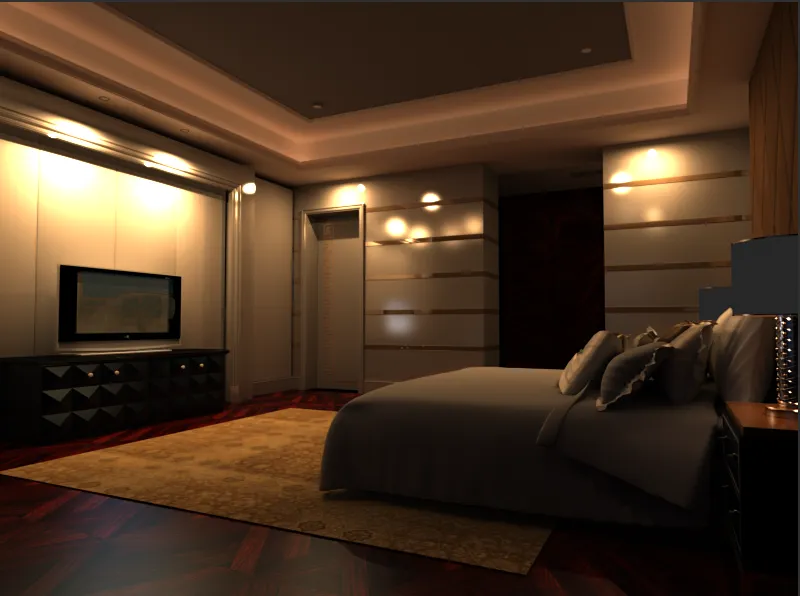 BEDROOM 3D Model .c4d .max .obj .3ds .fbx .stl .blend 
