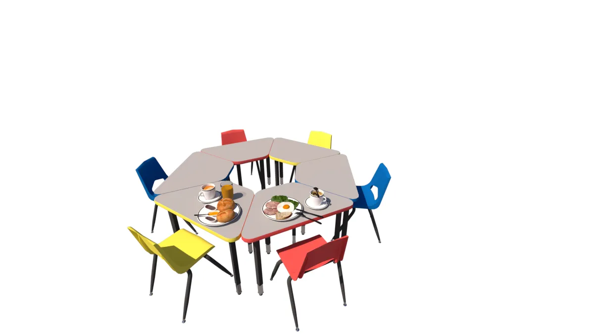 Circle desk 3D Model .c4d .max .obj .3ds .fbx .stl .blend 