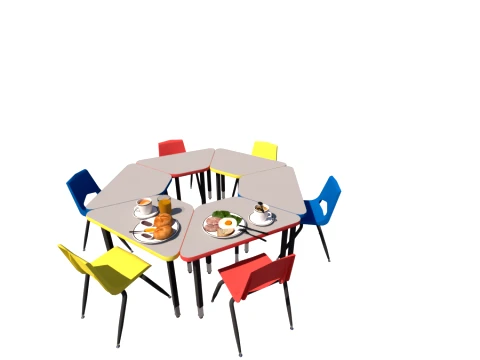 Circle desk 3D Model
