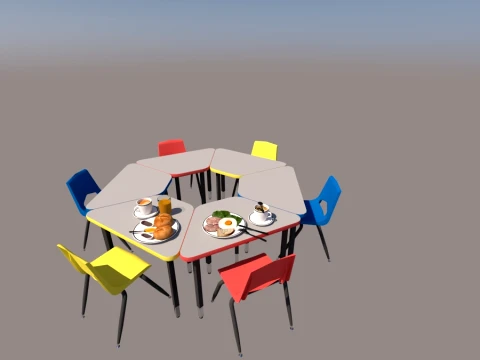 Circle desk 3D Model