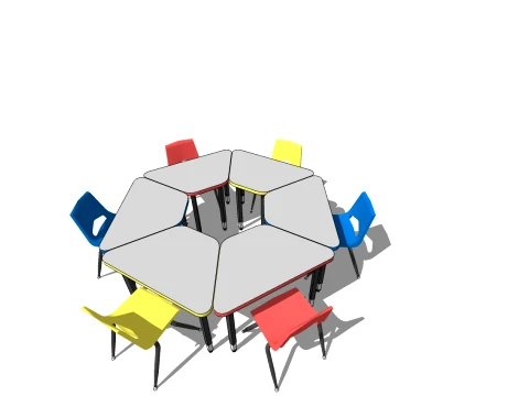 Circle desk 3D Model