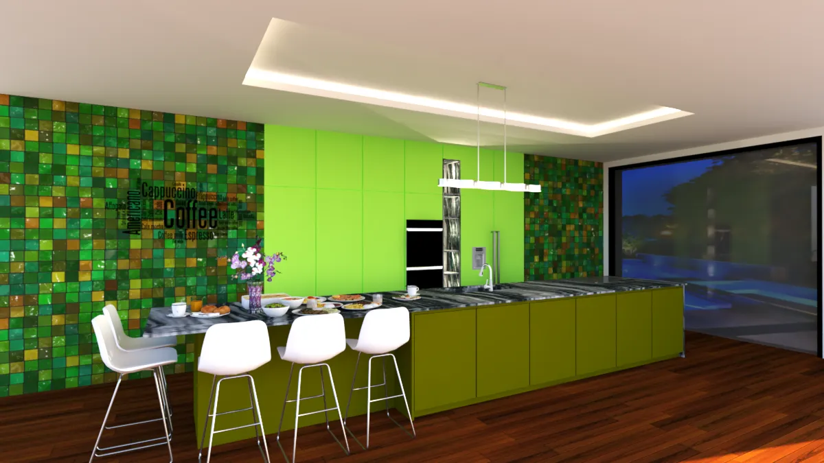 Modern kitchen 3D Model .c4d .max .obj .3ds .fbx .stl .blend