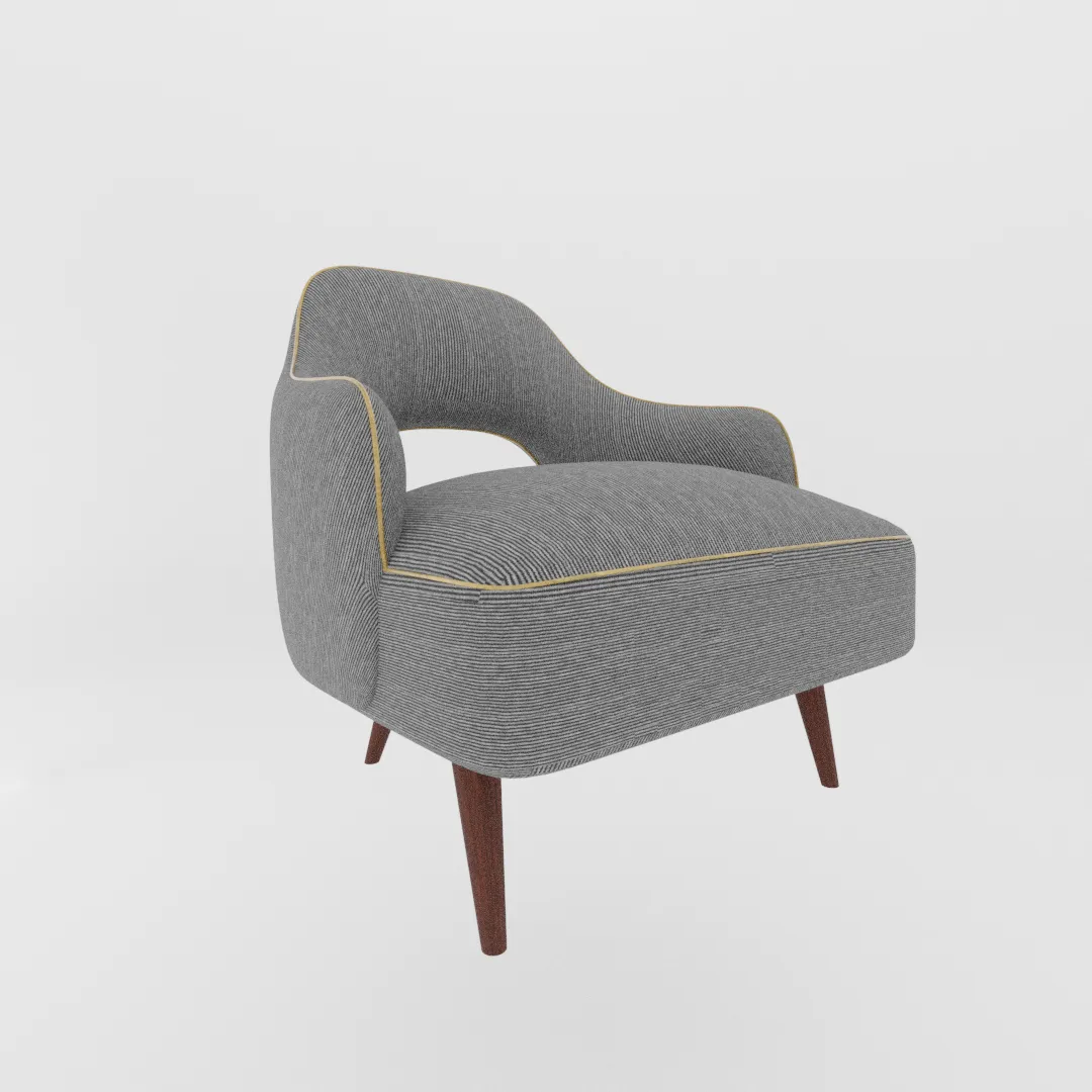 Armchair Indoor 3D Model .c4d .max .obj .3ds .fbx .stl .blend 