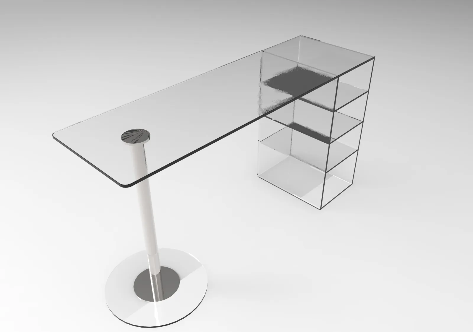 GLASS TABLE 3D Model .c4d .max .obj .3ds .fbx .stl .blend 