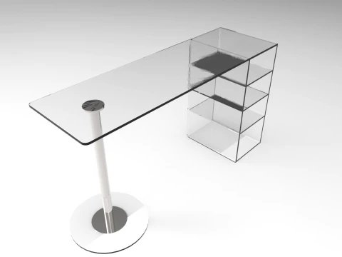 TABLE EN VERRE Modèle 3D