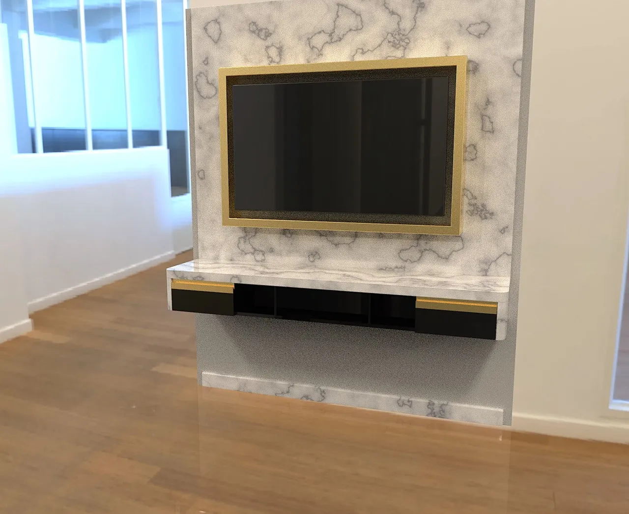 TV ENTERTAINMENT UNIT 3D Model .c4d .max .obj .3ds .fbx .stl .blend 