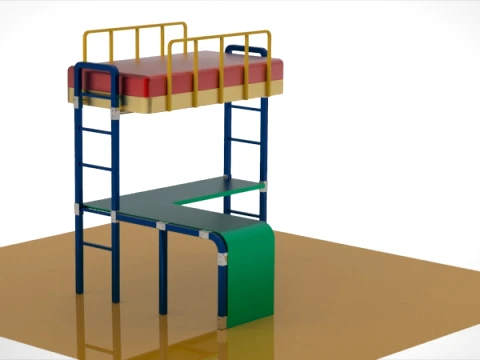 Kids Loft Bed 3D Model