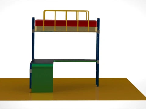 Kids Loft Bed 3D Model