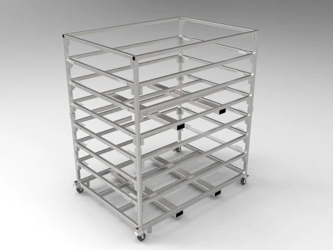 Heavy load of special Leyette basket 3D Model