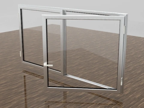 Double-Sash Casement Window 3D Model