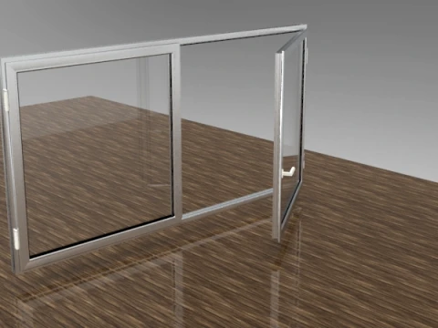 Double-Sash Casement Window 3D Model