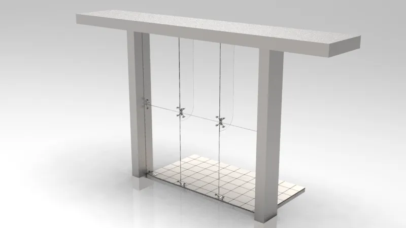 GLASS FACADE USING SPIDER SYSTEM 3D Model .c4d .max .obj .3ds .fbx .stl .blend 