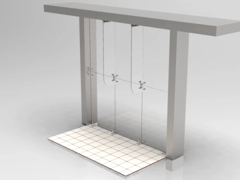 GLASS FACADE USING SPIDER SYSTEM 3D Model